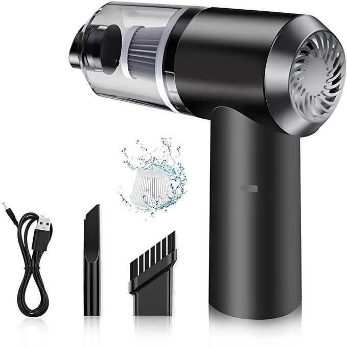 UltraPower Portable Vacuum & Wireless Air Duster – 2-in-1 High Suction Mini Cleaner for Car, Laptop & Home