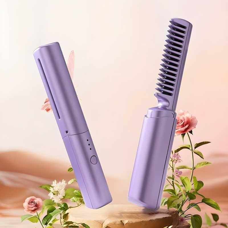 StyleGlide™ Cordless Hair Straightening Comb – Instant Smooth & Frizz-Free Styling