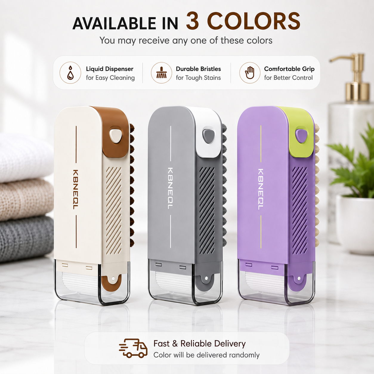 WashMate™ Smart Liquid-Dispensing Laundry Brush