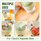 QuickSlice Pro™ 4-in-1 Wireless Electric Vegetable & Garlic Chopper