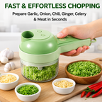 QuickSlice Pro™ 4-in-1 Wireless Electric Vegetable & Garlic Chopper