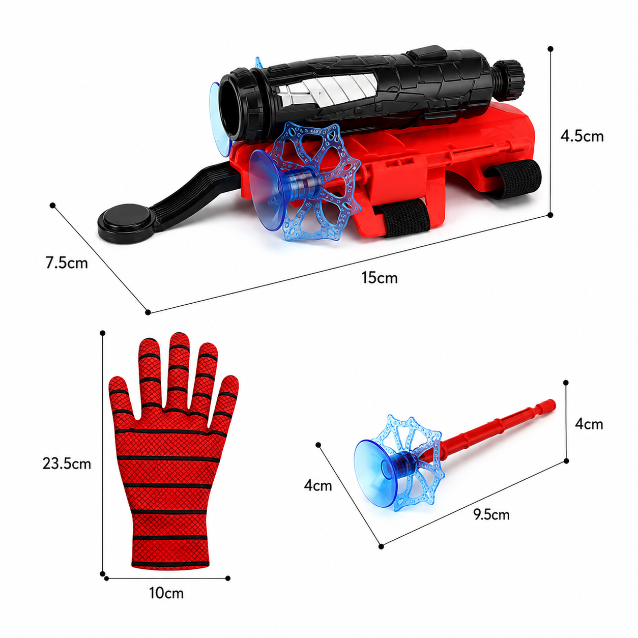 SpiderStrike™ Hero Web Shooter Glove Set | Suction Dart Launcher Toy for Kids