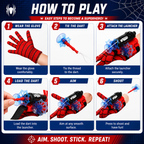 SpiderStrike™ Hero Web Shooter Glove Set | Suction Dart Launcher Toy for Kids