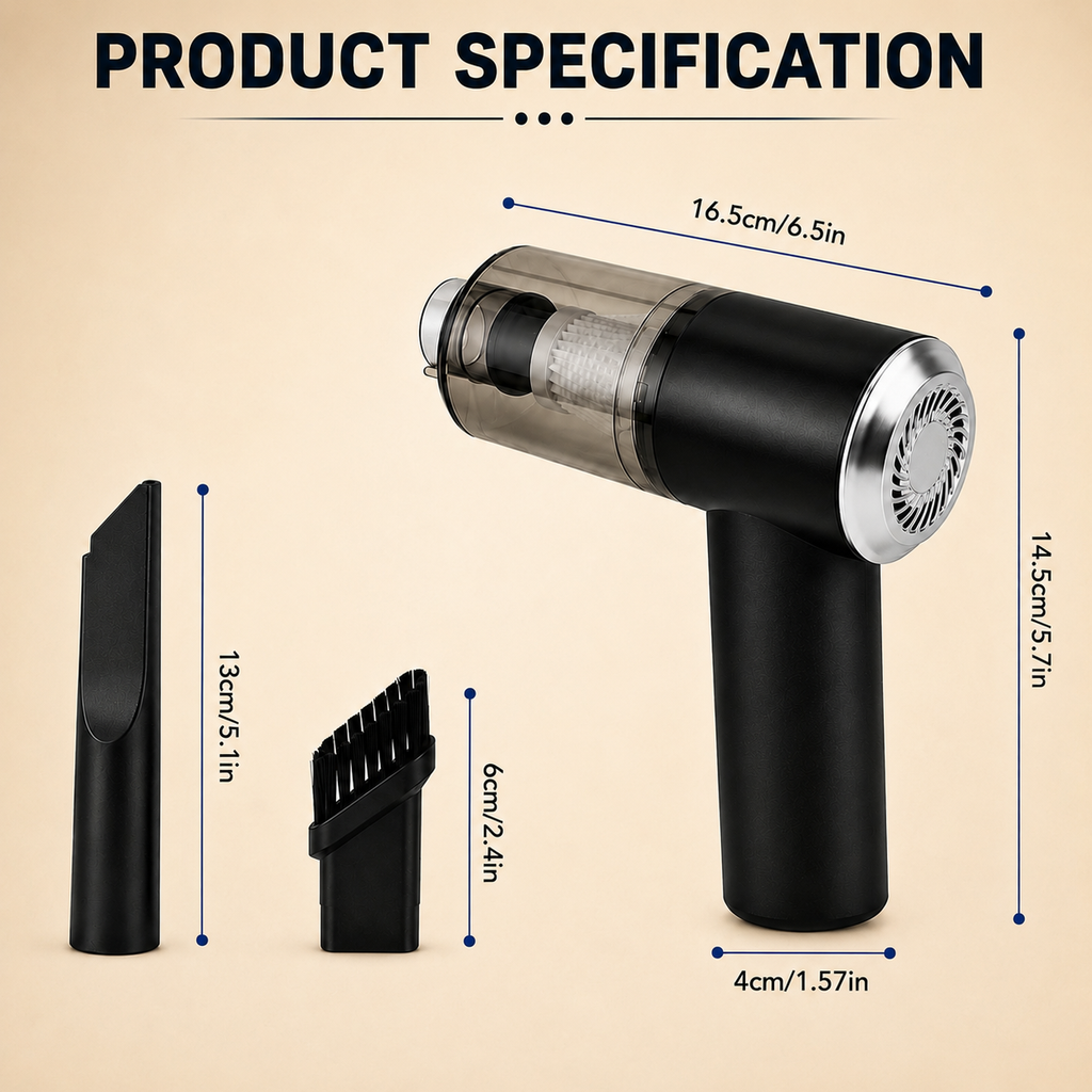 2-in-1 Cordless Mini Vacuum Cleaner & Air Duster
