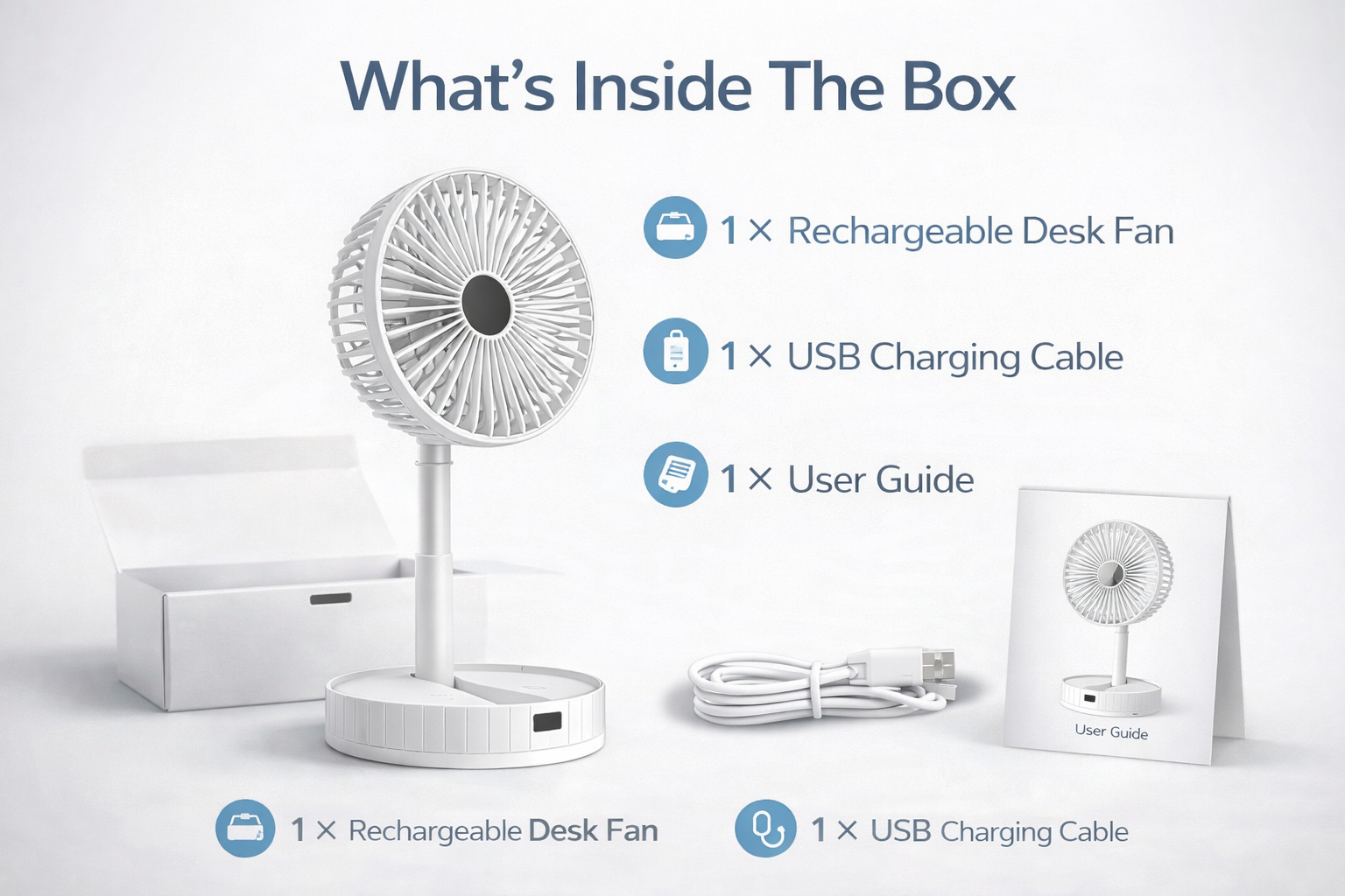 AirBreeze Pro Rechargeable High-Speed Table Fan