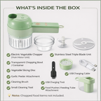 QuickSlice Pro™ 4-in-1 Wireless Electric Vegetable & Garlic Chopper