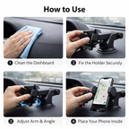 DriveGrip Pro 360° Adjustable Car Dashboard Mobile Holder
