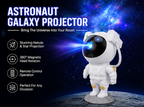 CosmoGlow™ Astronaut Galaxy Projector | 360° Rotating Nebula Light with Remote Control