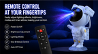 CosmoGlow™ Astronaut Galaxy Projector | 360° Rotating Nebula Light with Remote Control