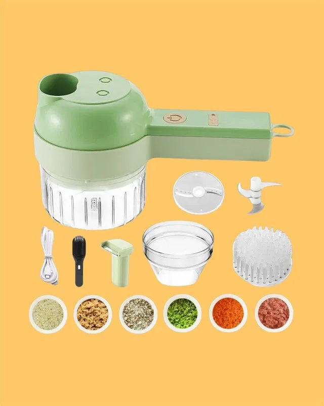 QuickSlice Pro™ 4-in-1 Wireless Electric Vegetable & Garlic Chopper