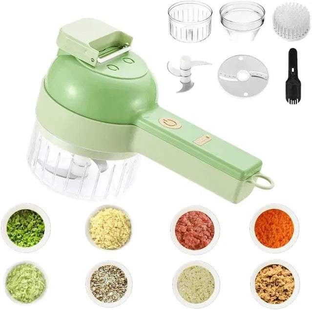QuickSlice Pro™ 4-in-1 Wireless Electric Vegetable & Garlic Chopper