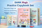 SmartKids Magic Handwriting Copybook Set (4 Books + Pen + 10 Refills)