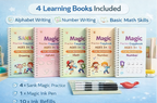SmartKids Magic Handwriting Copybook Set (4 Books + Pen + 10 Refills)