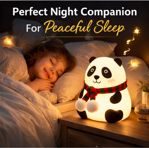 Cute Panda Silicone Night Lamp for Kids