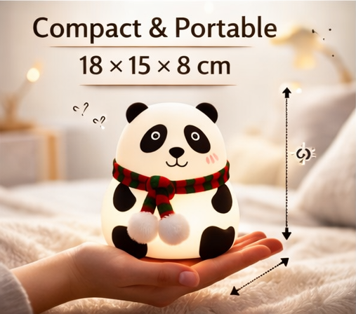 Cute Panda Silicone Night Lamp for Kids