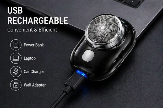 TrimGlide™ Pocket Electric Shaver – Ultra-Compact USB Rechargeable Precision Beard Trimmer