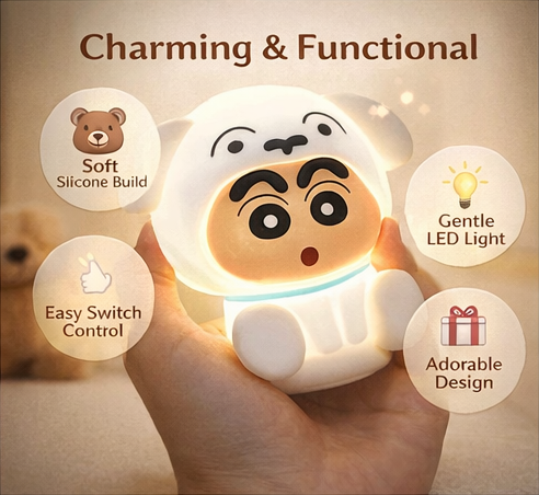 GlowBuddy™ Shiro Silicone LED Night Lamp