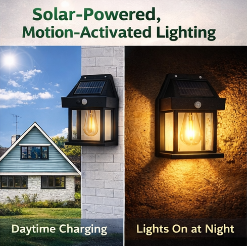 SolarGuard™ MotionSense Outdoor Solar Wall Light