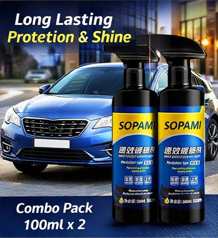 Sopami Car Ceramic Coating Spray (100ml x2) – Quick Shine & Paint Protection