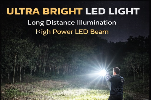 8 in 1 Portable Rechargeable Torch LED Flashlight